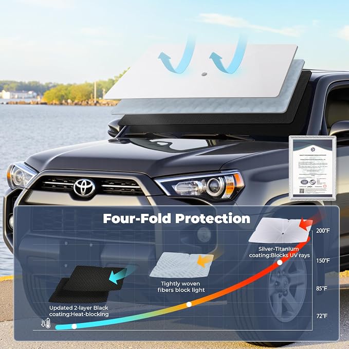 Windshield Sun Shade Umbrella: for Toyota 4Runner-2010-2025 - Image 6