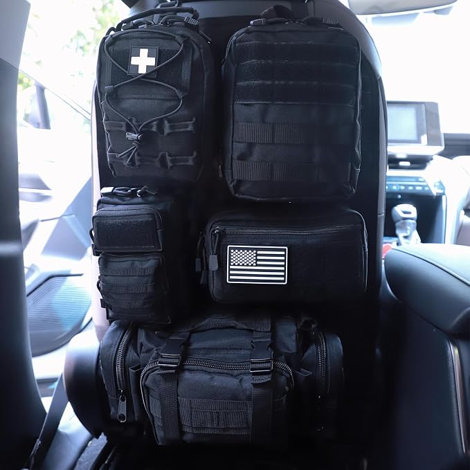 Universal Tactical Seat ​Back Organizer Vehicle Molle Panel Organizer Storage by Jimikay