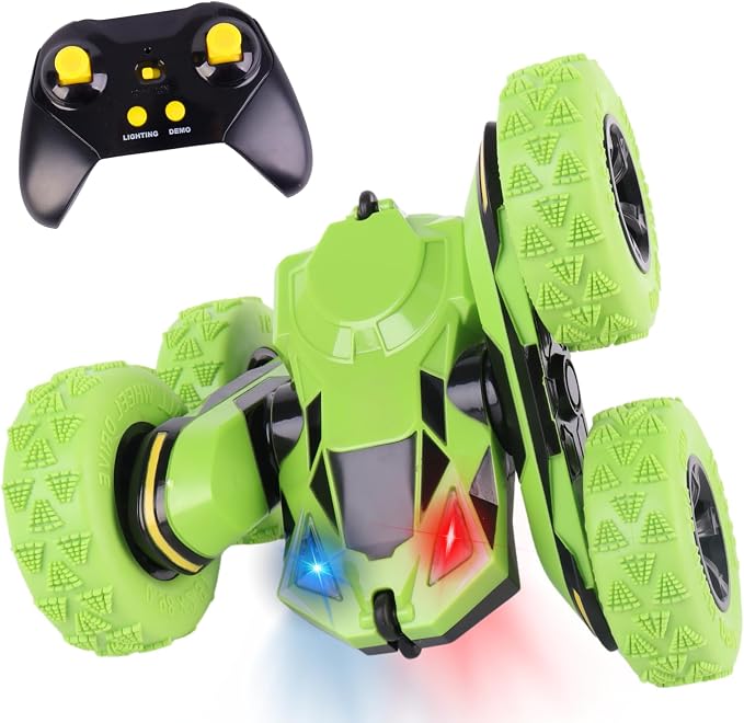 RC Stunt Car, Remote Control Double-Sided Driving 360° Flips & Rotations by JACXI