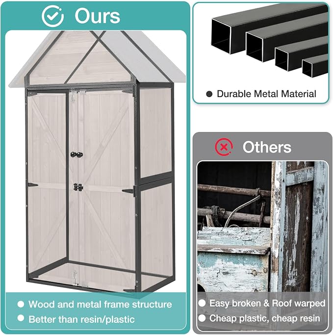 Outdoor Storage Shed with Waterproof Roof - Image 2