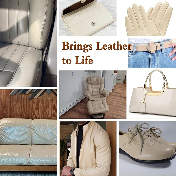 Beige Leather Repair Kit for Furniture Vinyl Car Interior Steering Wheel Car - Image 5