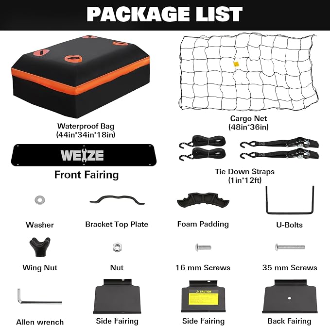 WEIZE Heavy Duty 64"x 39" Roof Rack, Rooftop Cargo Carrier Basket - Image 3