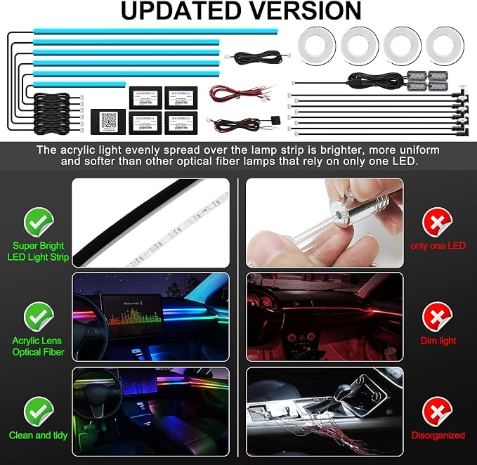 Acrylic Interior Car LED Strip Light - Image 5