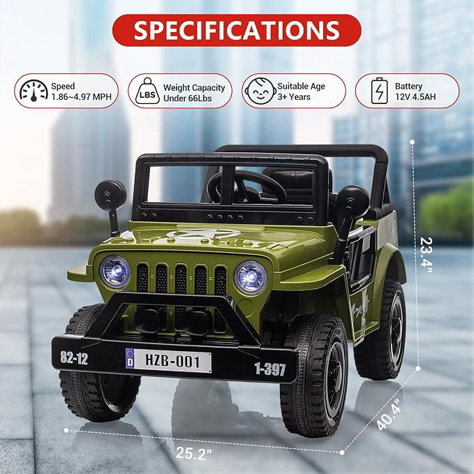 Ride On Car, 12V Electric Car for Kids - Image 3