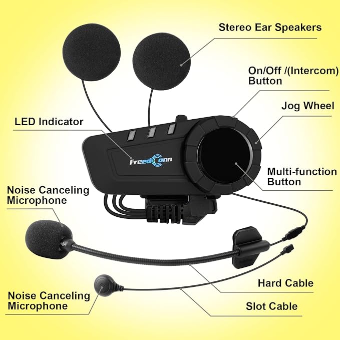 FreedConn KY PRO Motorcycle Helmet Bluetooth Headset, Motorcycle Communication - Image 6
