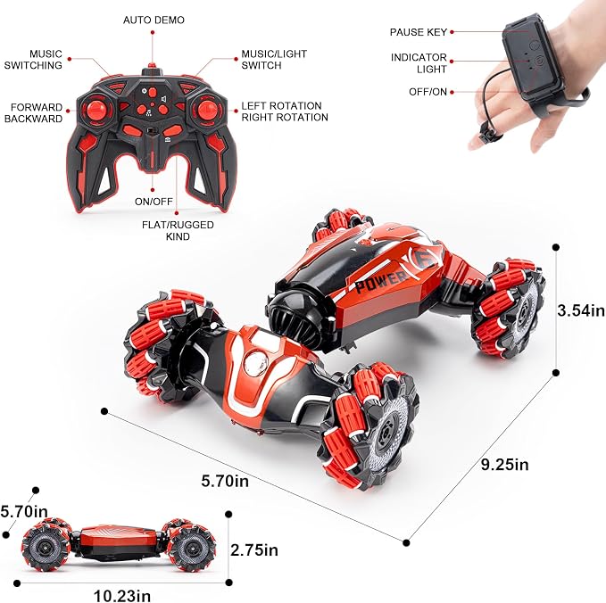 Gesture Sensing RC Stunt car, 4WD Drive Watch Remote-Controlled Vehicle - Image 8