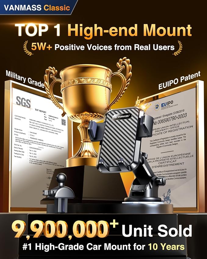VANMASS 【85+LBS Strongest Suction & Military-Grade 2025 Ultimate Car Phone - Image 2