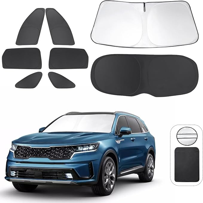 TINGLU Window Shades for Kia Sorento 2016 2017 2018 2019 2020 Accessories Car by TINGLU