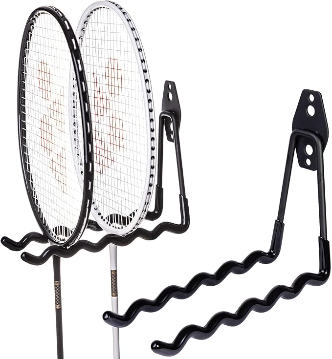 2 Packs Garage Wall Hooks Heavy Duty Hanger, Wall-Mounted Metal Badminton - Image 2