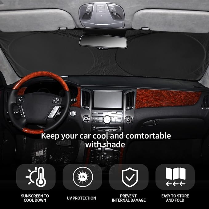 INSAUTO for Outback 2024 Window Sunshade Windshield Sun Shade for 2020-2023 - Image 5