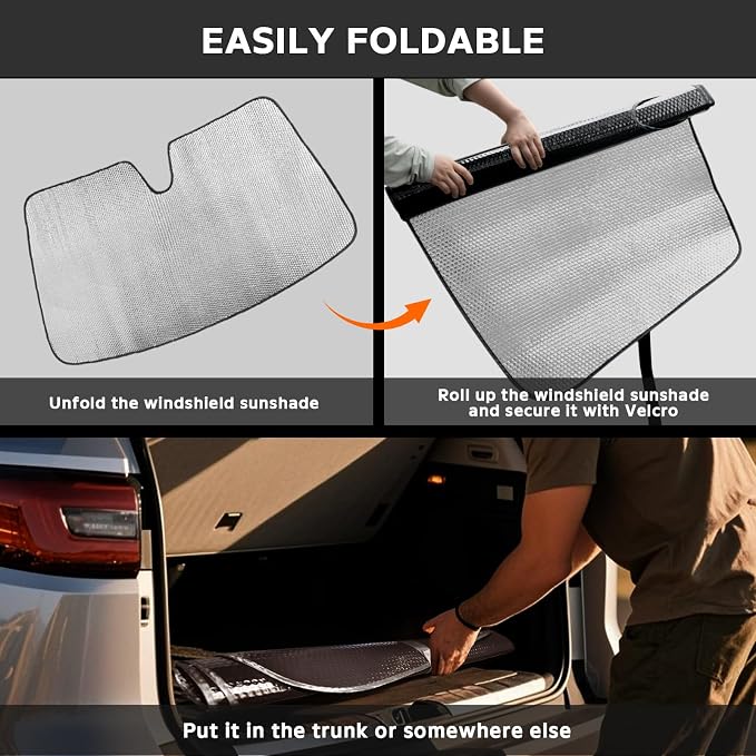 Windshield Sun Shade for Tesla Model Y 2020-2024 - Image 6