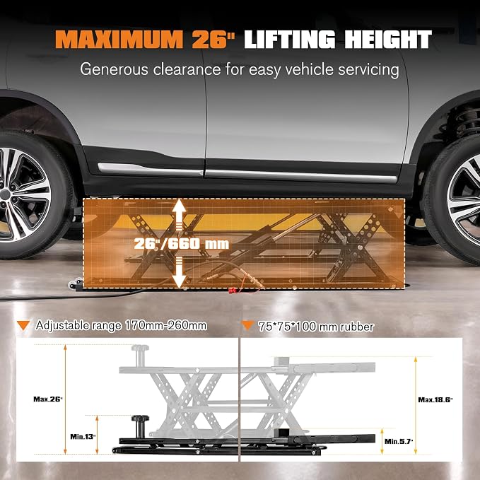 Jocisland Portable Car Lift, Capable of Lifting 5000 LBS Quick Jack - Image 4