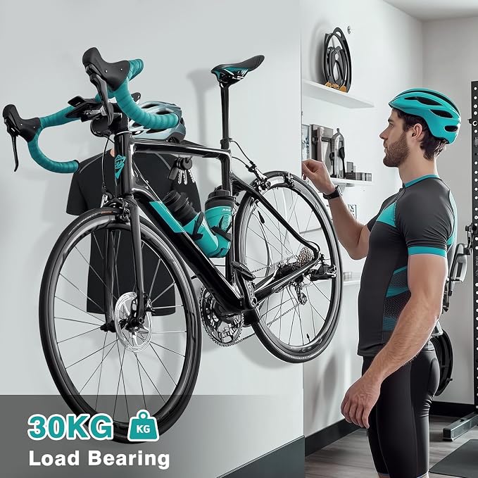 Bike Wall Mount Rack, Horizontal Bicycle Storage Hanger - Image 3