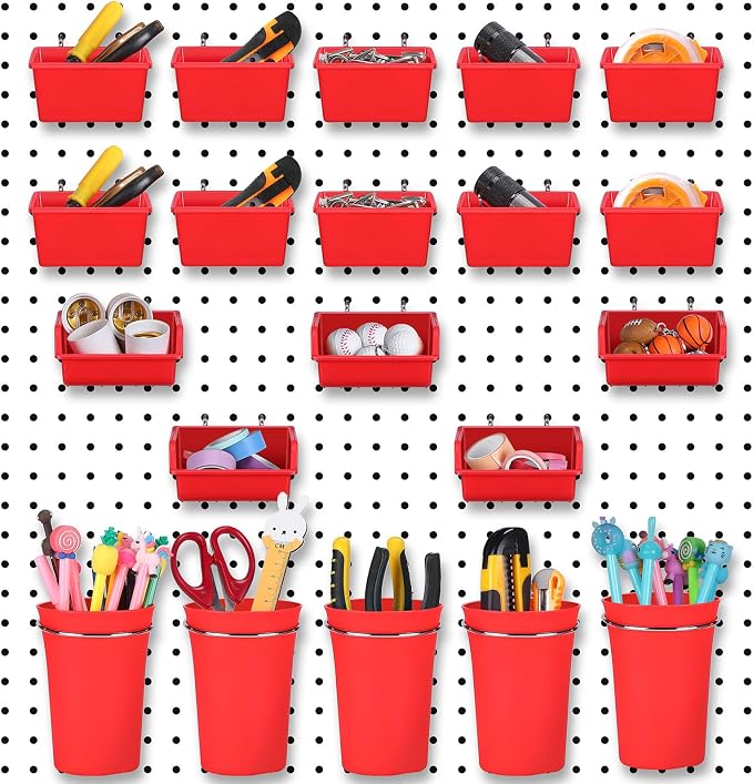 Yookeer 20 Pcs Pegboard Bins and Cups by Yookeer