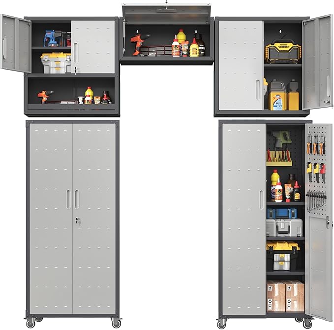 Metal Tool Cabinet, Garage Storage Cabinet System, Wall Cabinet & Locking by VIYET