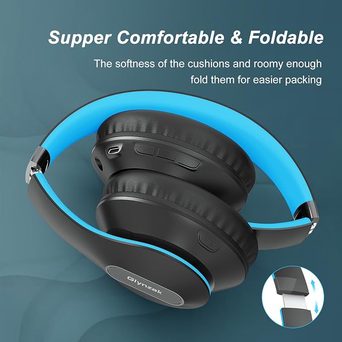 Wireless Bluetooth Headphones Over Ear, 65H Playtime HiFi Stereo Headset - Image 4