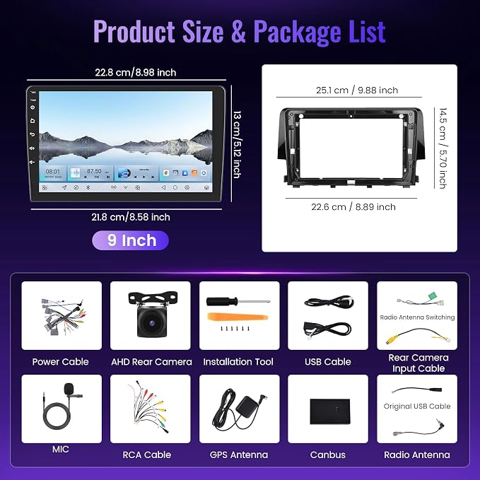 Wireless Carplay Car Stereo for Honda Civic 2016-2020 - Image 7