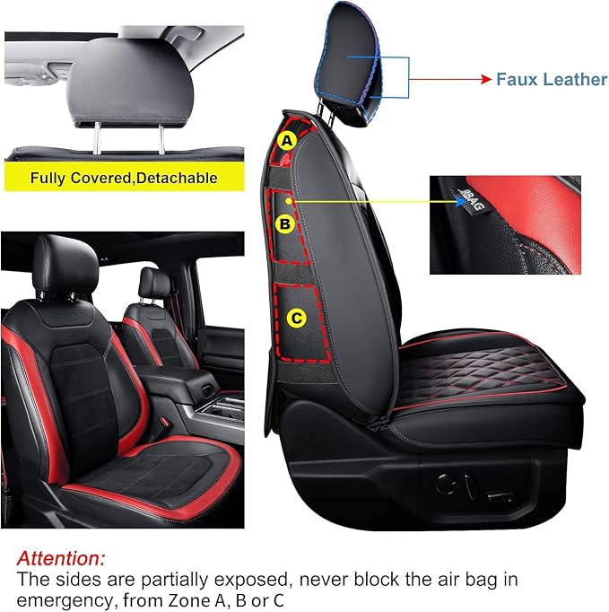 LUCKYMAN CLUB F150 Faux Leather Seat Covers Fit - Image 2