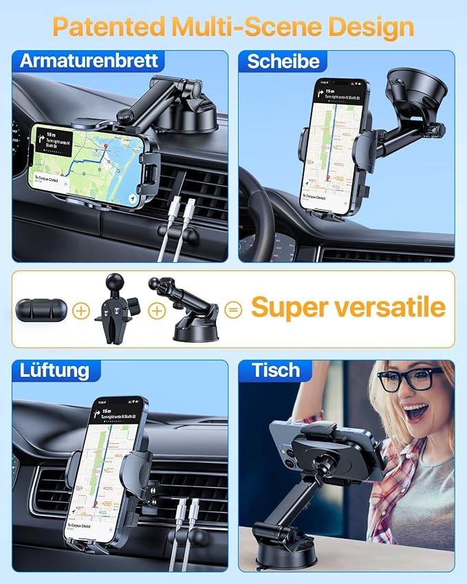 YRU Car Phone Holder Mount, Dashboard Cell Phone Holder - Image 2