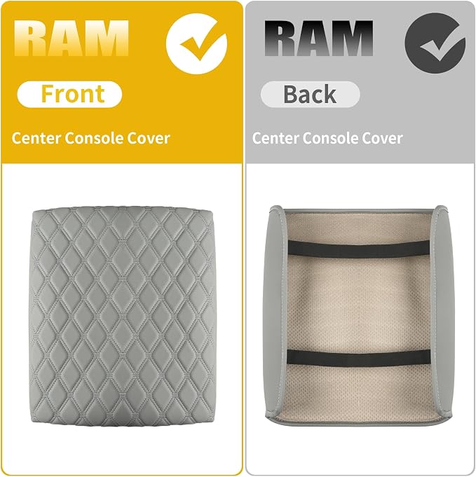 GIANT PANDA Center Console Cover Armrest Cover Cushion Fits Dodge RAM 1500 2500 - Image 6