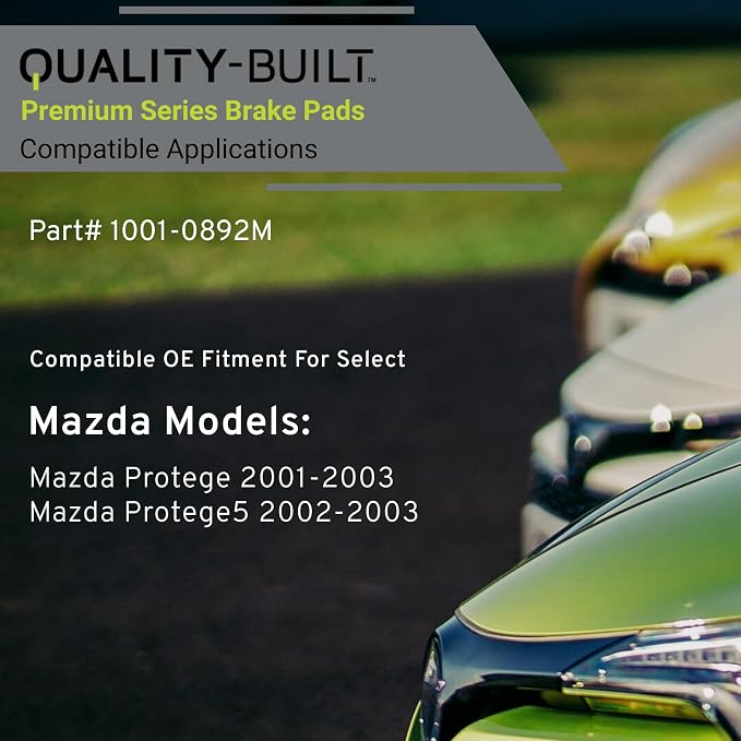 Premium Semi-Metallic Rear Brake Pads Compatible - Image 3