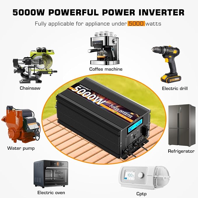 5000 Watt Power Inverter 12V DC to 110V 120V Converter - Image 5