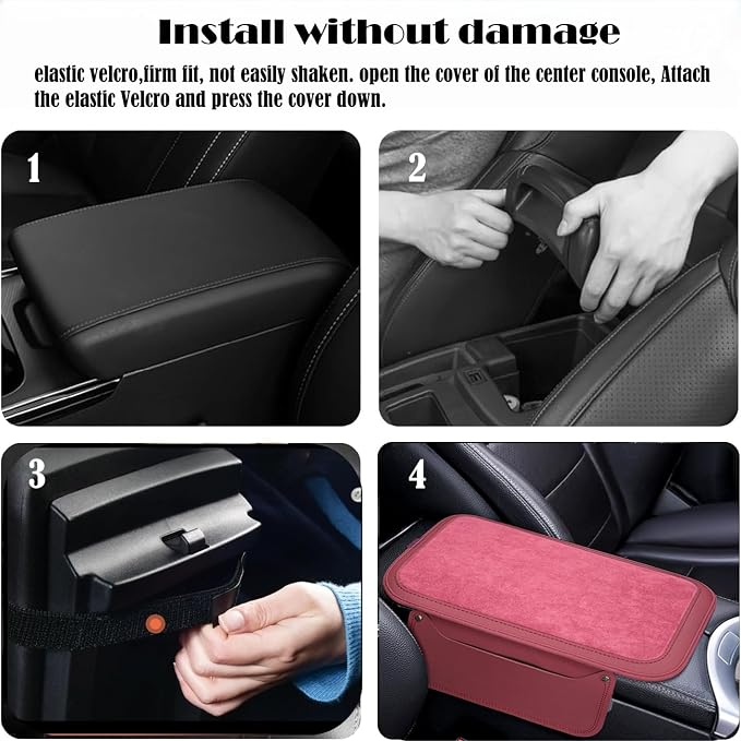 Arm Rest Cover for Car with 2 Storage Bags, Central Console Cover Armrest Pad - Image 7