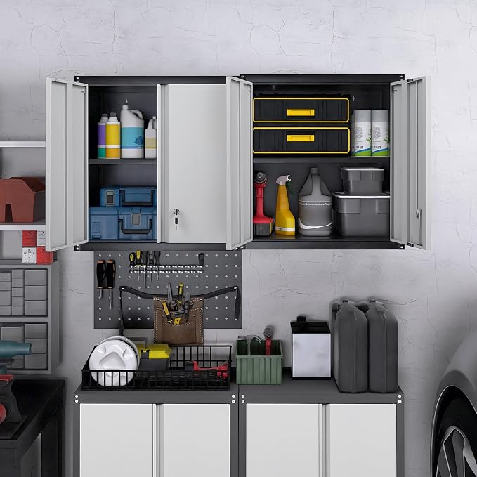 LUCYPAL Garage Wall Cabinet, Metal Wall Storage Cabinet - Image 6