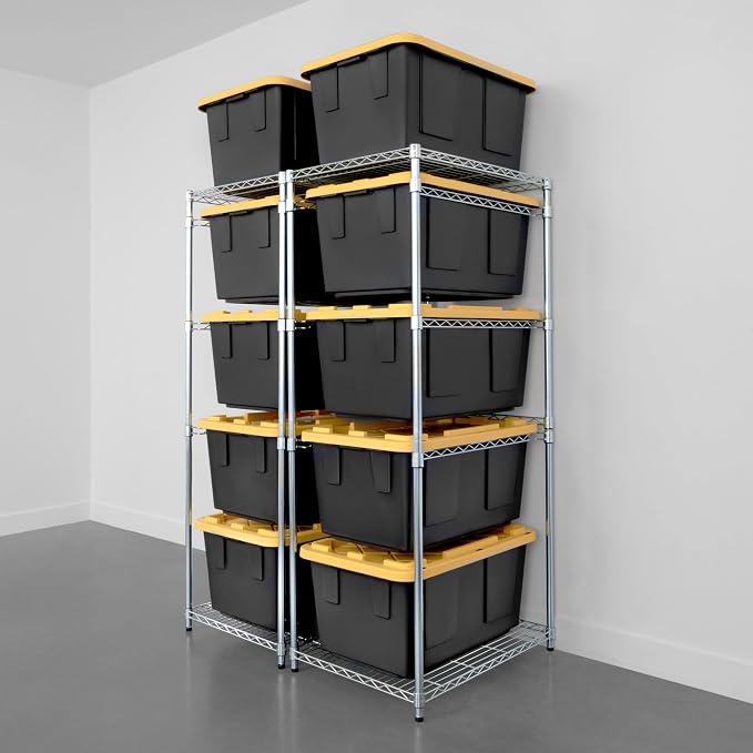 SafeRacks 2 Pack 5-Tier Steel Tote Rack - Image 2