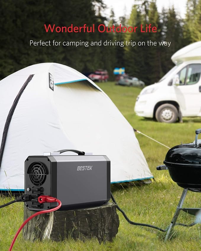 BESTEK Pure Sine Wave Power Inverter - 1000W Car Inverter DC 12V to 110V AC - - Image 4