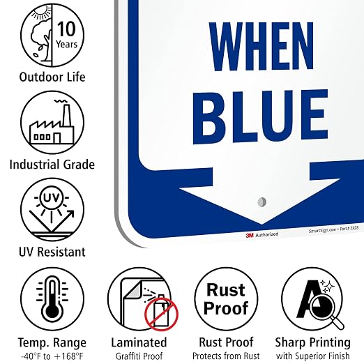 SmartSign Icy Conditions When Blue Sign - Image 6