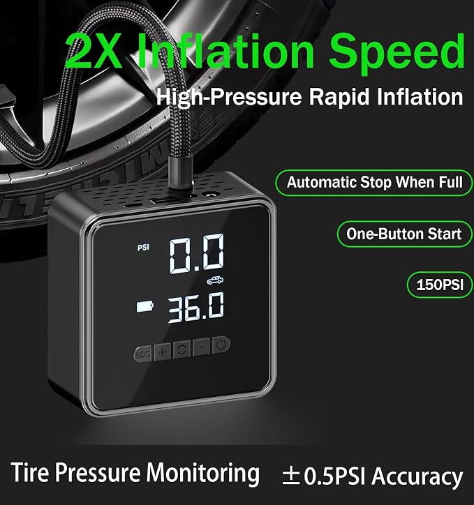 Tire Inflator Portable Air Compressor - Image 2