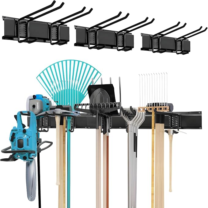 Heavy Duty Garage Organizer Tool Organizer Wall Mount, Iron Metal Hooks Set 6 - Image 3