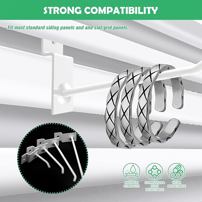 Yuahar Slatwall Hooks 50Pcs 4/6 Inch Slatwall Accessories Heavy Duty Slat Wall - Image 6