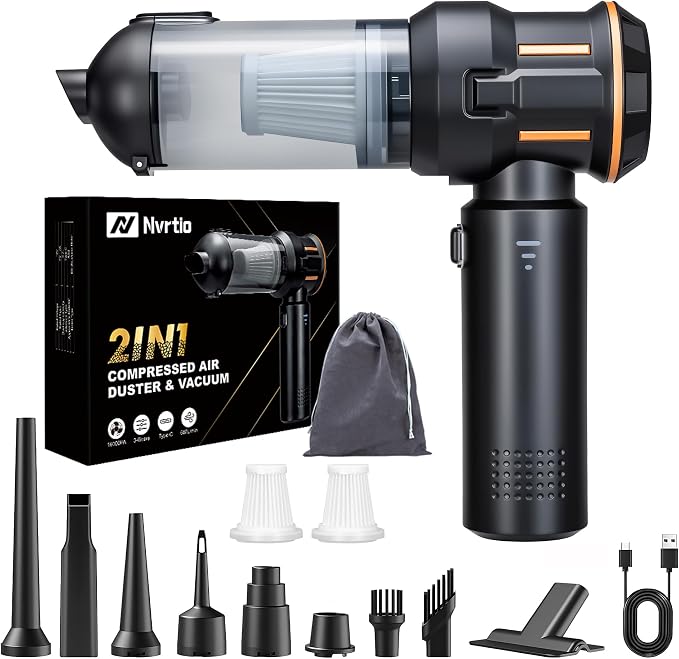 Portable Cordless Mini Car Vacuum Cleaner 16KPa by Nvrtio