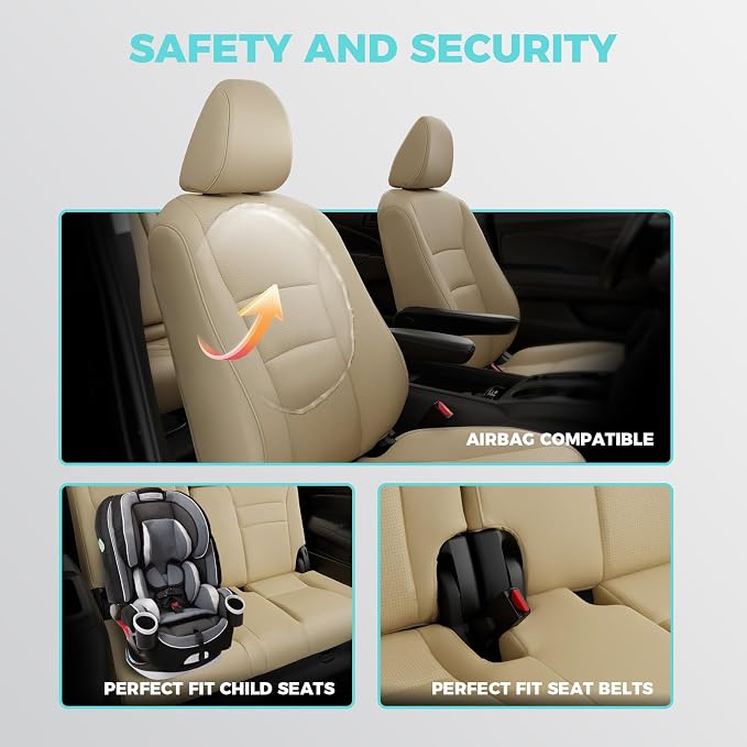 Custom for Honda Pilot Seat Covers, Car Seat Protectors Full Set for Pilot LX - Image 3
