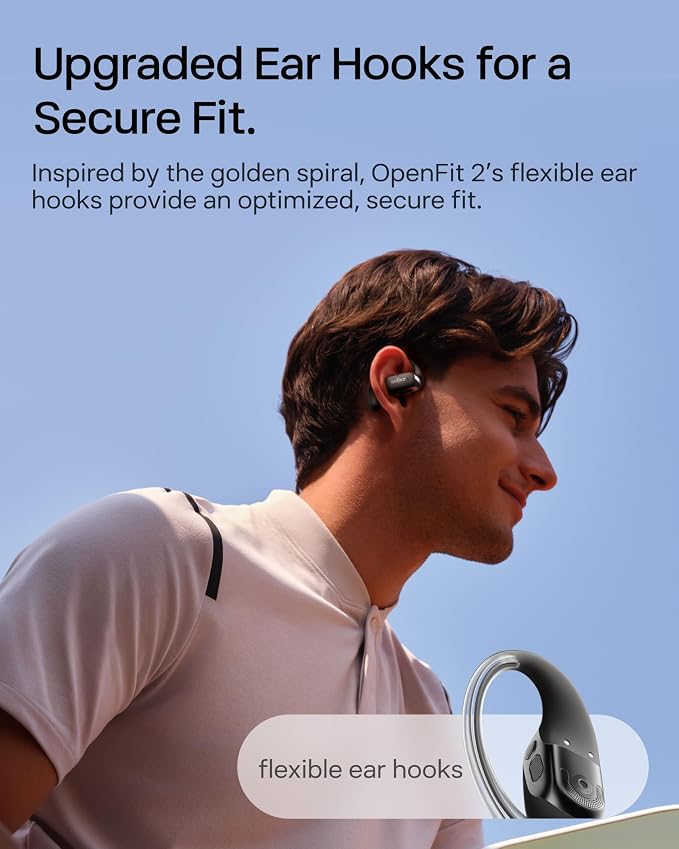 SHOKZ New OpenFit 2 Open-Ear Headphones, True Wireless Bluetooth Earphones - Image 6