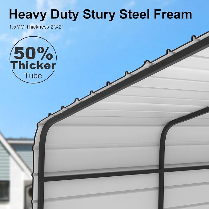 20x20 Metal Carports Heavy Duty - Image 4