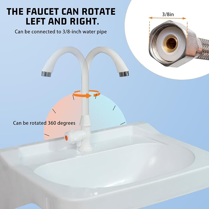 Wall Mount Bathroom Sink 19.7*15.3 No-Drill Installation Self-Adhesive Wash - Image 9