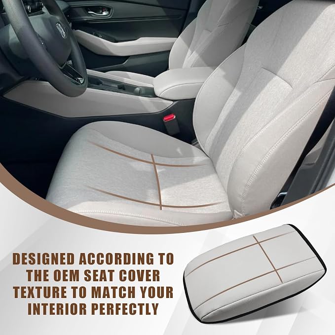 Muslogy for Accord 2023-2025 Center Console Cover Armrest Pad Vegan Leather - Image 2