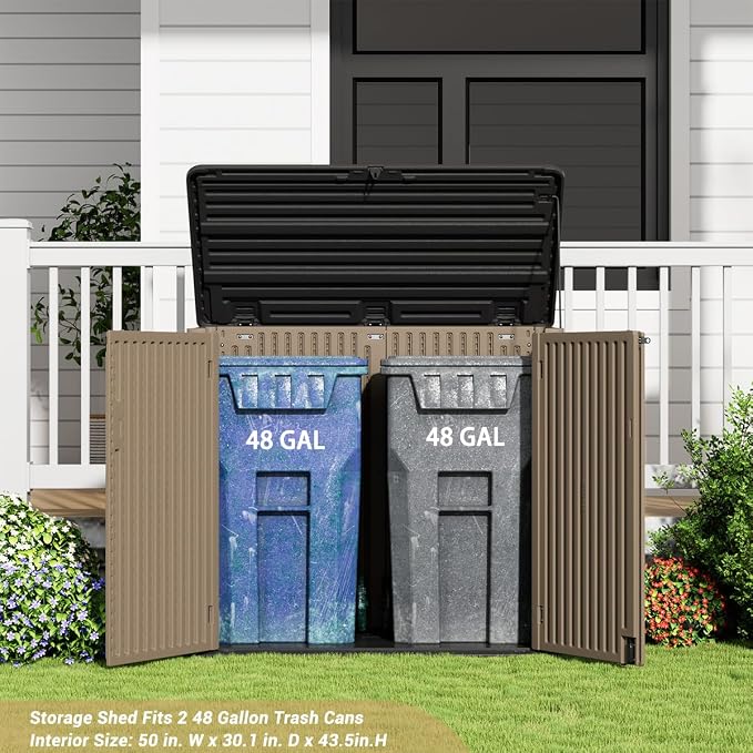 KINYING Larger Outdoor Storage Shed Weather Resistance, Resin Sheds & Outdoor - Image 7