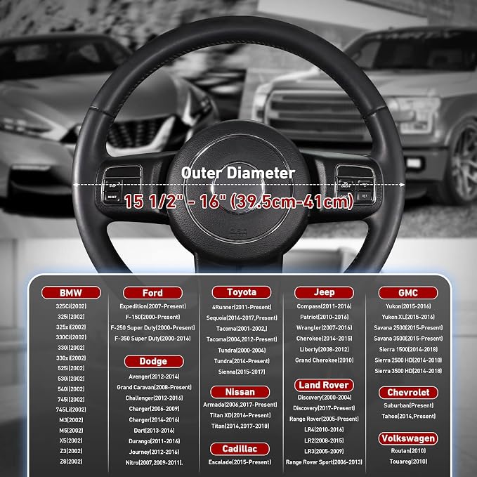 SEG Direct Car Steering Wheel Cover - Image 4