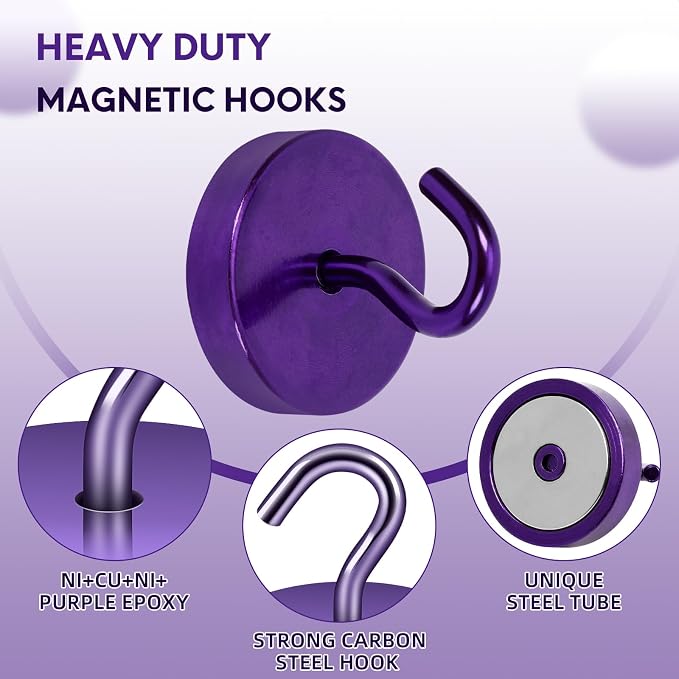 Neosmuk Magnetic Hooks, Cruise Ship Essentials, 100lb+ Heavy Duty Magnetic Hooks - Image 5