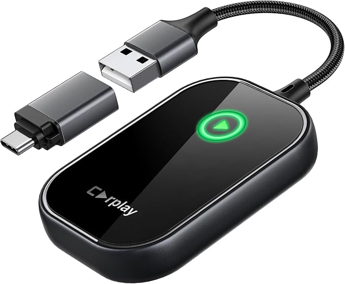 Wireless CarPlay Adapter, Converts Wired to Wireless CarPlay Dongle by Yilutong