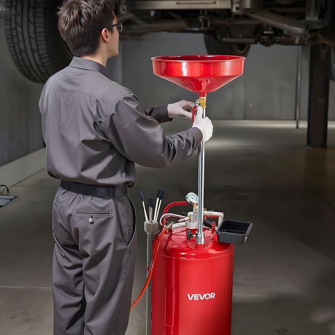 VEVOR 21 Gallon Waste Oil Drain Tank, Air Operated Portable Oil Drainer - Image 8