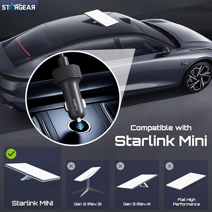 Starlink Mini Cable 12V Power Cable 3M/10FT, Starlink Mini Accessories 16AWG - Image 6