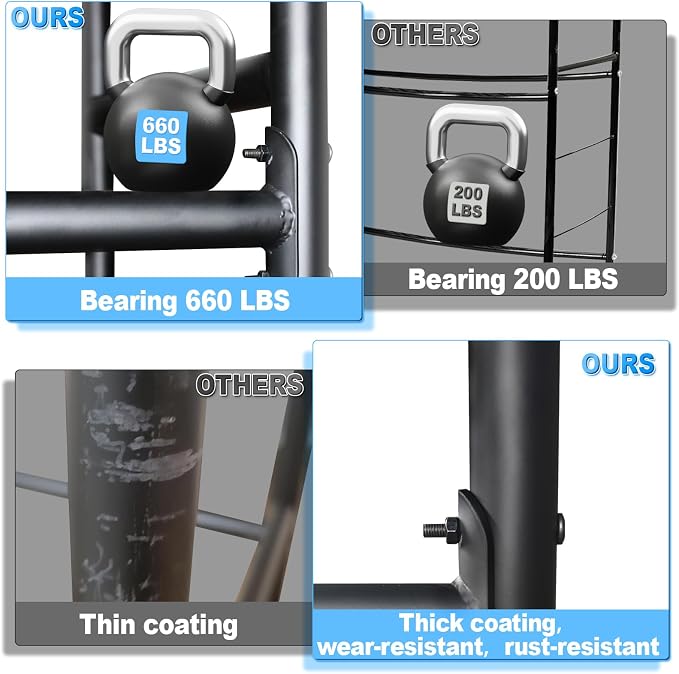 Rolling Tire Rack for Garage, Adjustable Metal Tire Rack - Image 3