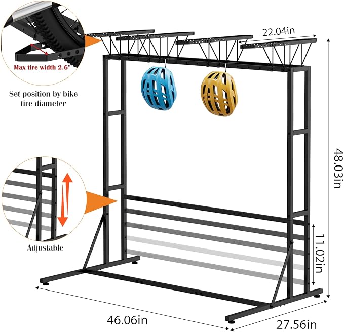 OYEAL Bike Rack Garage Floor Bike Storage Stand - Image 2