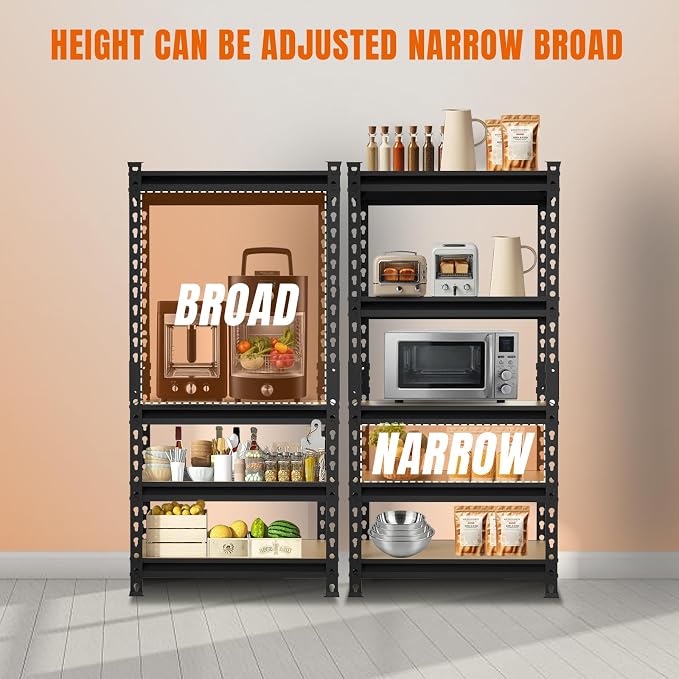BIG RED Storage Shelving Unit, 5-Tier Adjustable, Heavy Duty Metal Garage - Image 7