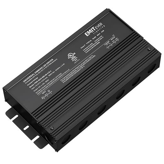 EMITEVER Dimmable Led Driver, 600W AC 110V-277V to DC 24V Transformer, 5-in-1 by EMITEVER
